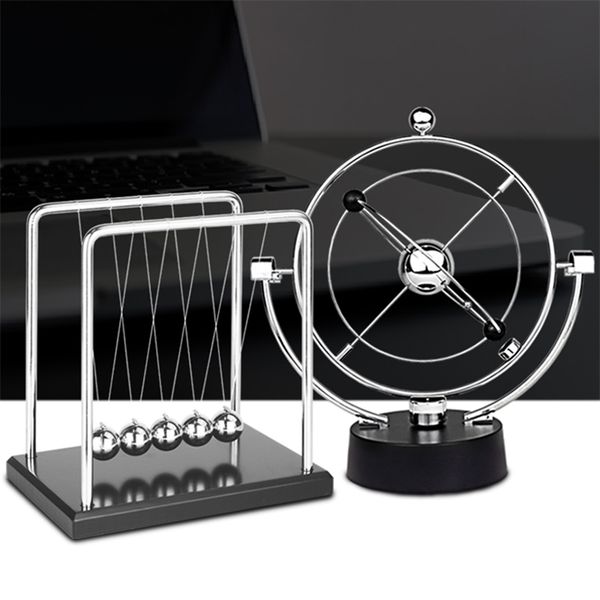 Home Decoration Accessoires Modern Ton's Physics Science Pendulum Ton Balls Maglev Kit Cradle Balance Stahlkugeln 211101