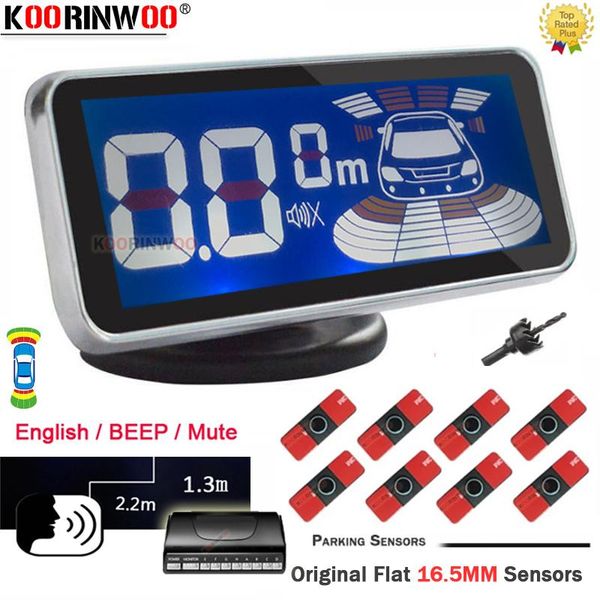 

car rear view cameras& parking sensors koorinwoo original led display parktronic sensor 8 radar ignition system backlight sound accessories