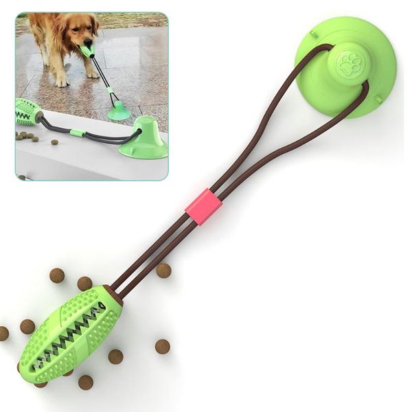

dog toys & chews interactive suction cup push tpr ball elastic ropes tooth cleaning chewing playing iq treat pet puppy supplies