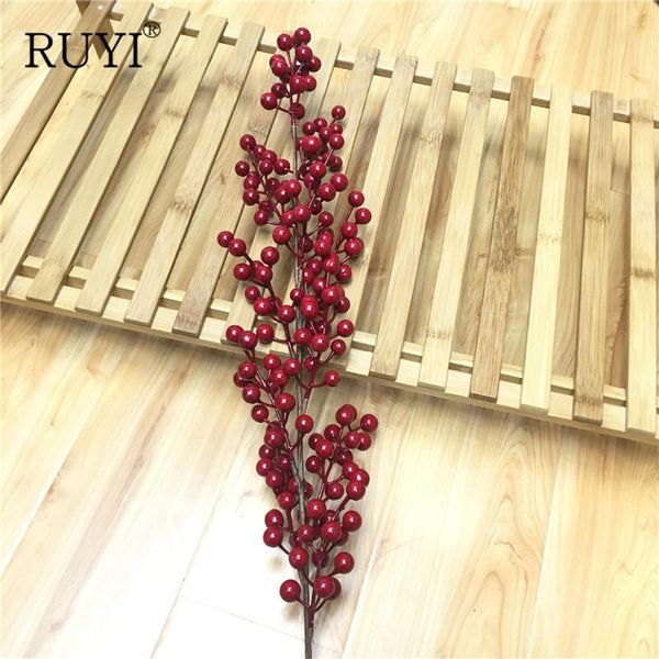 

forks christmas small red berries simulation foam plastic holly festive fruit home diy decorative accessories party decoration