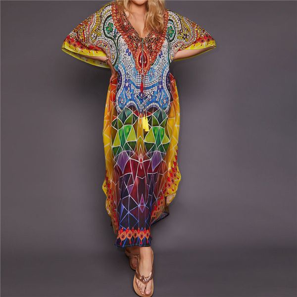 

quick-drying yellow bohemian embroidered summer beach dress plus size women beachwear clothes indie folk tassel dress n999 210416, White;black