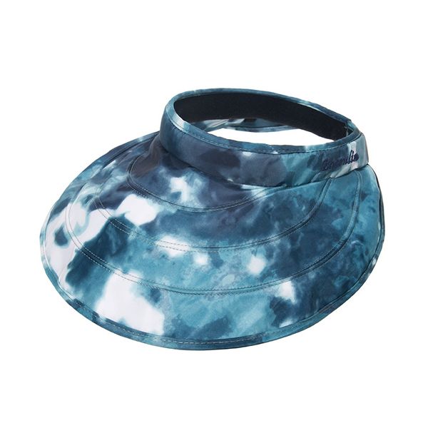

fashion designers empty visors for girls woman sunshade hats female south korea dongdaemun sun-protection tie dye ess hat uv protection spo, Blue;gray