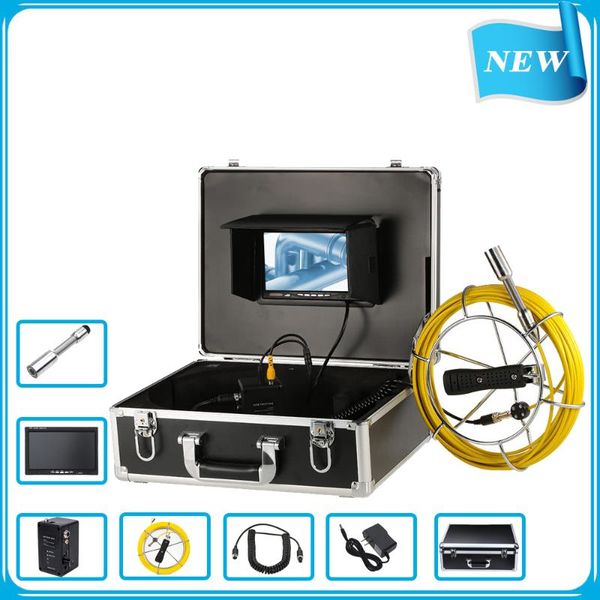 

20m cable pipe drain & sewer inspection with video recorder 7inch display 23mm lend waterproof ip cameras