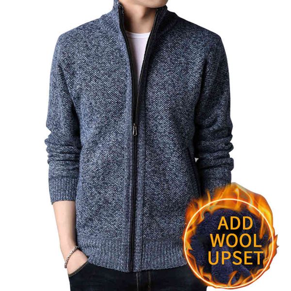 

men's sweaters winter cardigan, thick, warm, casual, zipper, knitted or crocheted, solid colour, slim, long sleeves, outer garments 65d, White;black