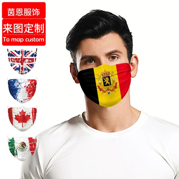 

high-quality s cotton dust women and men come to national flag riding anti odor mask