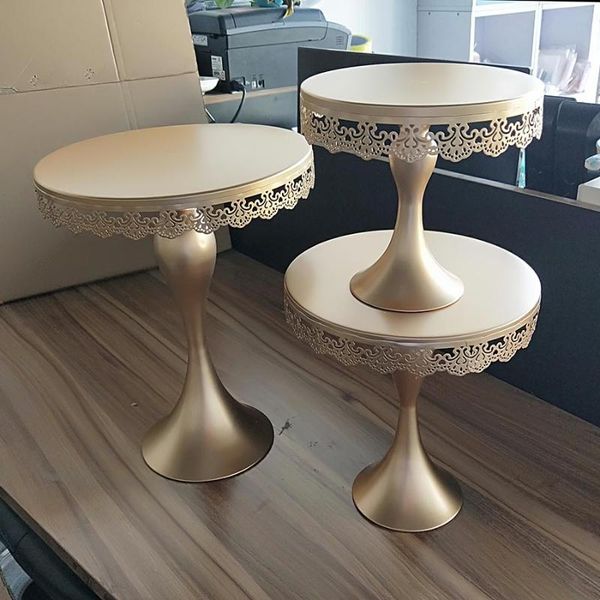 

other bakeware gold beaded metal -round cake stands set of 3 40cm/28cm/20cm