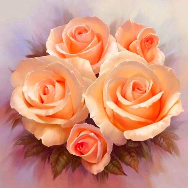 

diamond painting full square/round drill 5d diy "orange flower" embroidery cross stitch 3d home decor