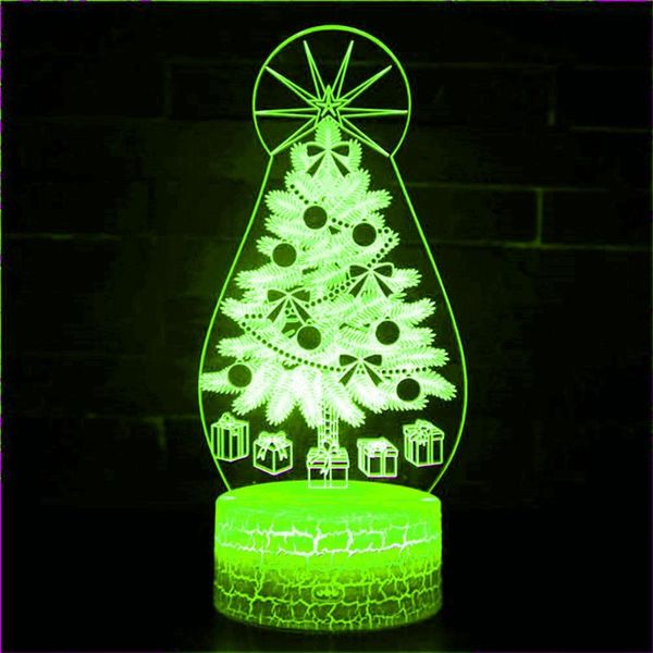 

night lights small light christmas tree diy toy doll decorations fake holiday led 3d usb16color change