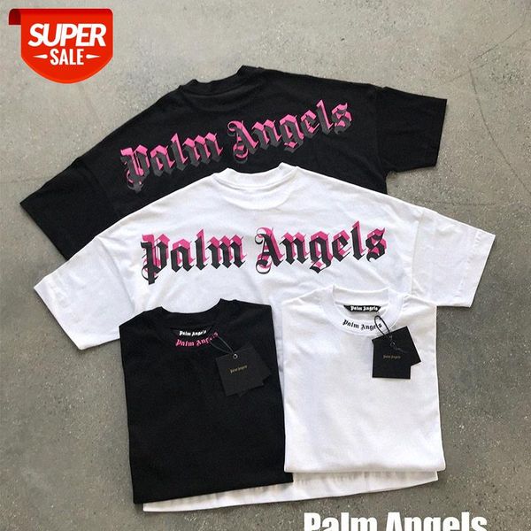 

sspalm angles silhouette printed letter round neck t-shirt short sleeves #r90u, Black