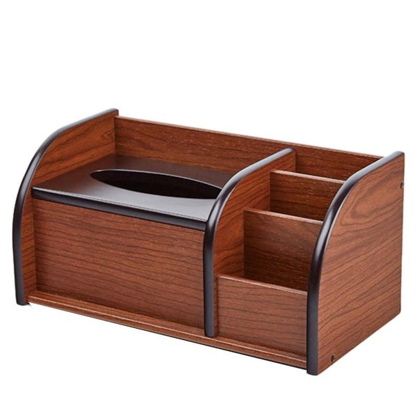 

wooden pen holder storage box creative tissue drawer tray multifunctional home living room coffee table deskdecoration boxes & napkins