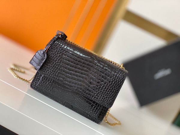 

designer handbags pattern leather shoulder chain crossbody bag wallet purses totes hasp alligator crocodile plain tassel letter totes women
