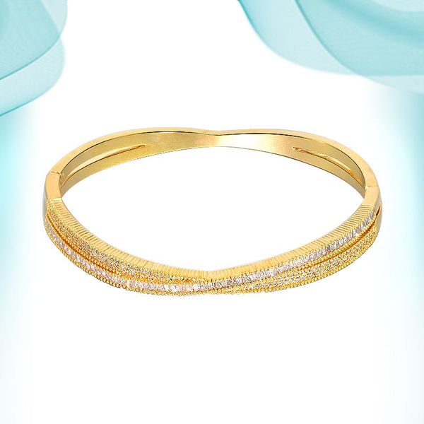 

bangle 2021 trendy wrist bracelets half circle diamond cross open bracelet exquisitely designed for women girls personality accessories, Black