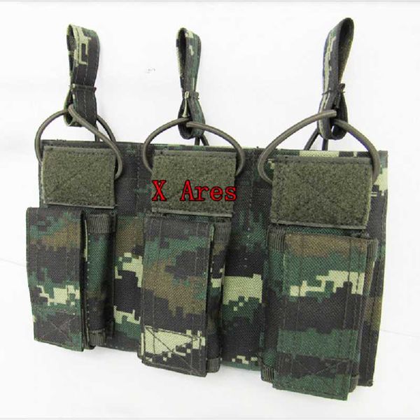 

waist support custom tiger camouflage ii triple quick bag, Black;gray