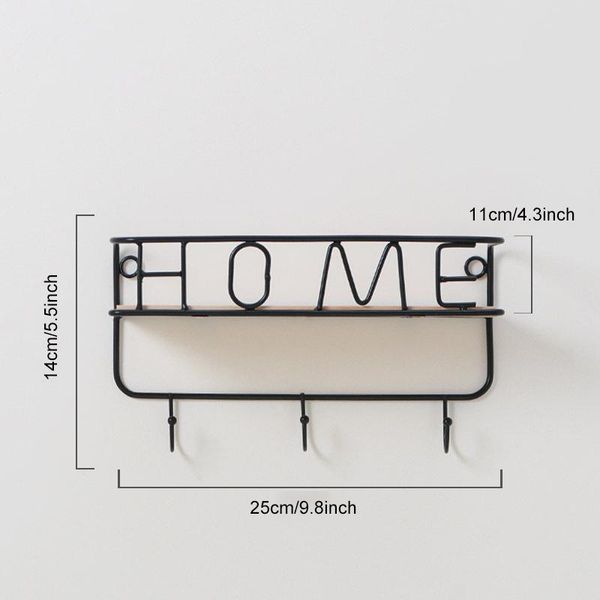 

hooks & rails wall mounted metal hook rack key coat towel holder with 3 simple multifunctional kitchen decoration ki
