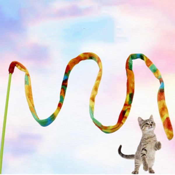 

cat toys cute funny colorful rod teaser wand plastic pet plush for cats interactive stick supplies products