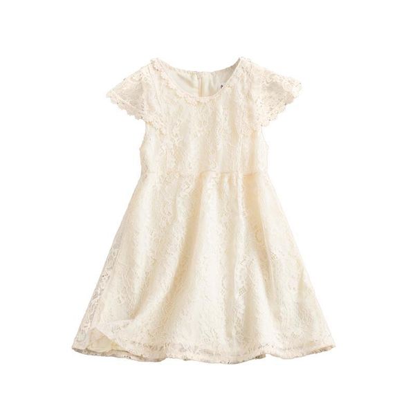 

summer fancy pretty girls dress birthday party princess lace ball gown elegant casual kids clothes size 3-8t girl's dresses, Red;yellow