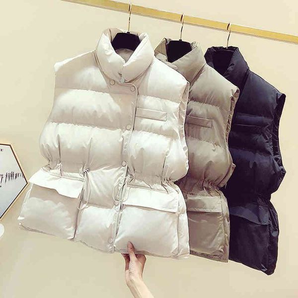 

Women's Vests Autumn Winter Down Women Short Windbreaker Thick Warm 90% White Duck Coat Gilets Sleeveless Jacket 9169, Black;white