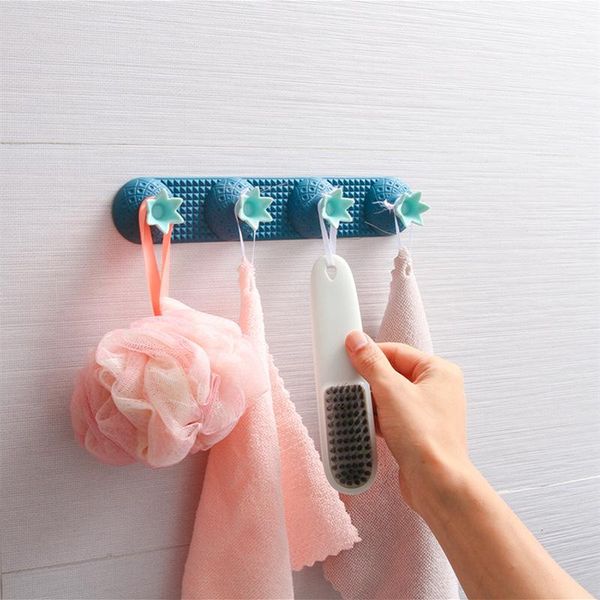 

hangers & racks wall hook no punch multi function kitchen bathroom storage rack living room bedroom door