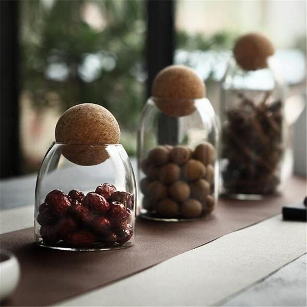 

storage bottles & jars bottle transparent glass food container seasoning teapot home decoration kitchen organizer
