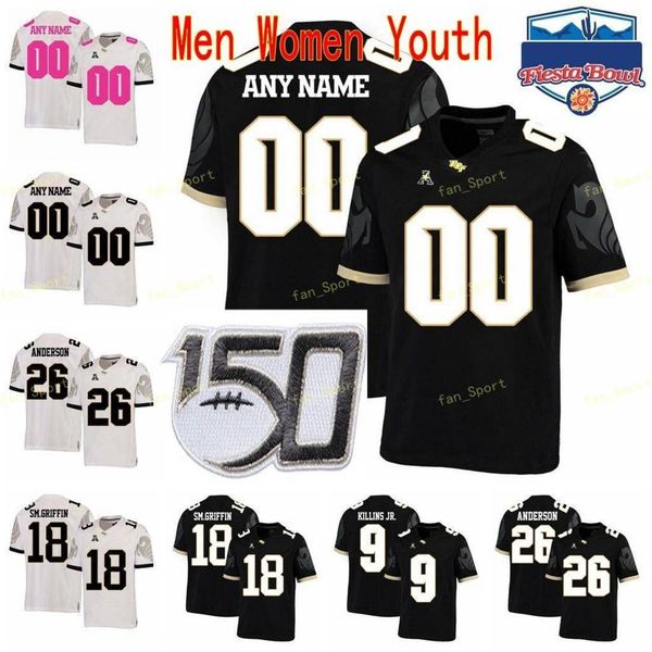 

ncaa college jerseys ucf knights 81 alex harris 87 jacob harris 88 akins 9 adrian killins jr. 16 noah vedral custom football stitched, Black