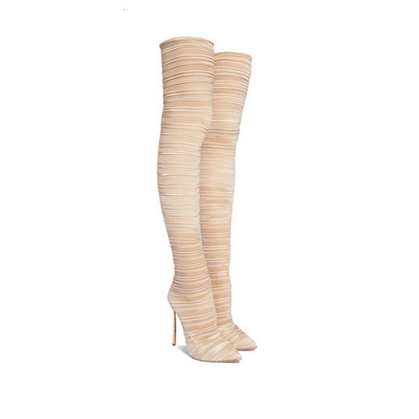 

winter thigh heels fashion arrival design women cool high platform boots wedges shoes 4ekg, Black