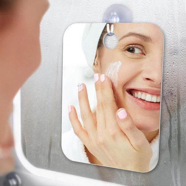 

mirrors acrylic anti fog shower mirror bathroom fogless washroom travel for man shaving 20*30cm