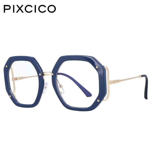 

sunglasses 48154 lentes filtro azul big size rivet blue light blocking ladies eyewear metal legs vintage gaming men woman computer glasses, White;black