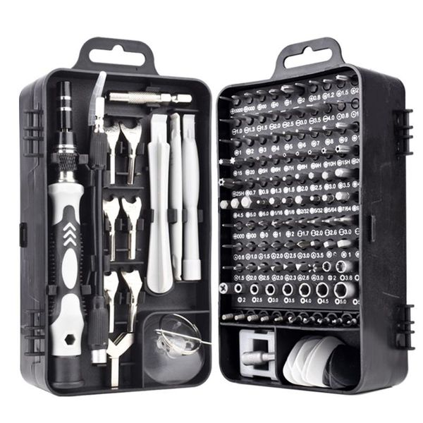 

hand tools 135 in 1 screwdriver set torx hex s2 bits tap screw driver pocket wrench repair phone lapkit