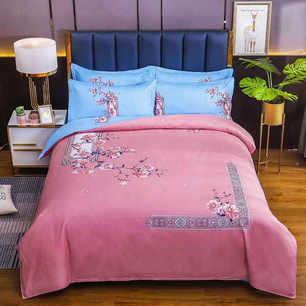 

thickened plant cashmere four piece simple large version huagong cotton student dormitory quilt cover bedding