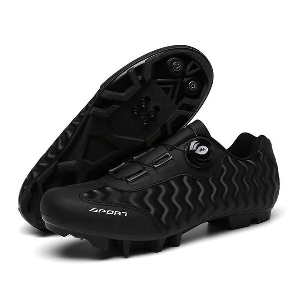 

cycling footwear shoes mtb men's sneakers mountain bike sneaker flat spd cleat road self-locking bicycle hard bottom, Black