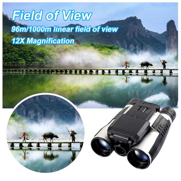 

telescope & binoculars high definition digital camera 12x32 outdoor multi-functional video recording binocular with 2" lcd display