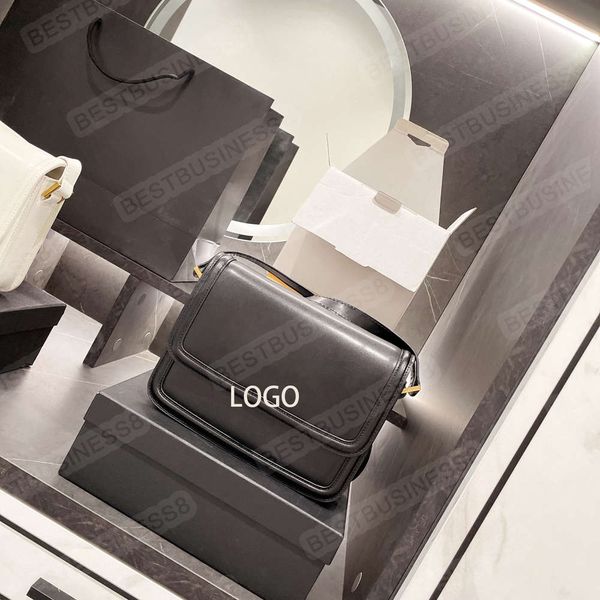 

trendy fashion solid color letter leather small square bag shoulder messenger gift box size 23*16