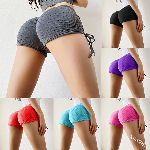 

women's shorts 2020 summer new casual solid crinkle knitted pants super mi4282, White;black