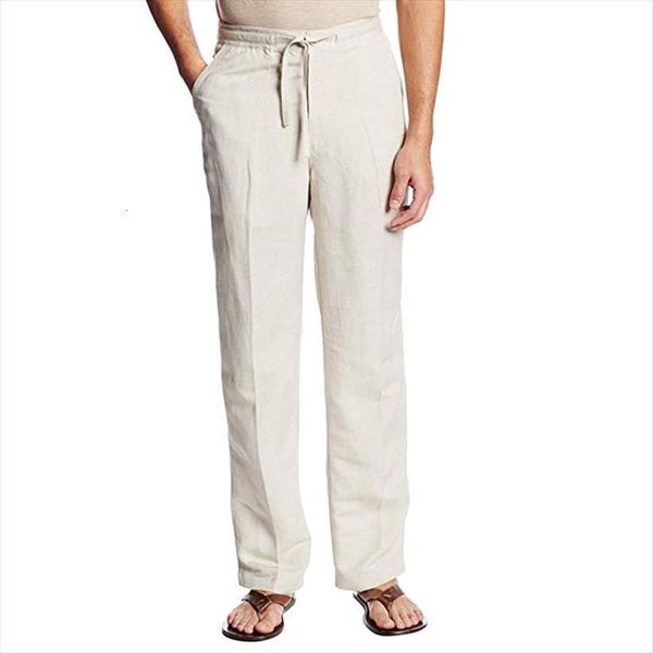 

style cotton trousers personality solid women pants color drawstring straight with pocket casual men sweatpants plus size, Black