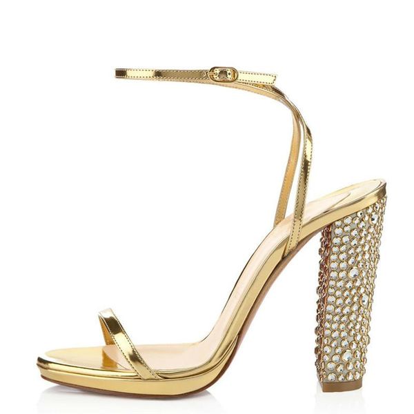 

gladiator party open toe sandals women summer gold peep heels plus size 34 - 43 high wedding shoes, Black