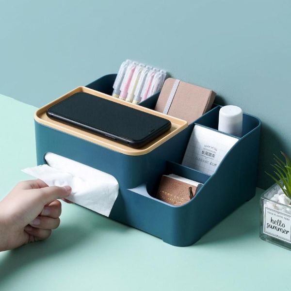 

tissue boxes & napkins multifunctional box cover with remote control holder stationery case bathroom bedroom deskcosmetic organizer