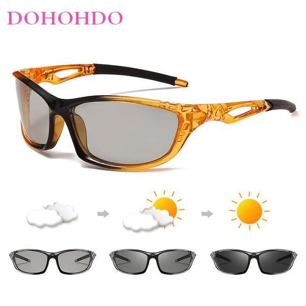 

sunglasses dohohdo women pochromic vintage anti-glare driving goggles men polarized chameleon glasses sun oculos uv, White;black