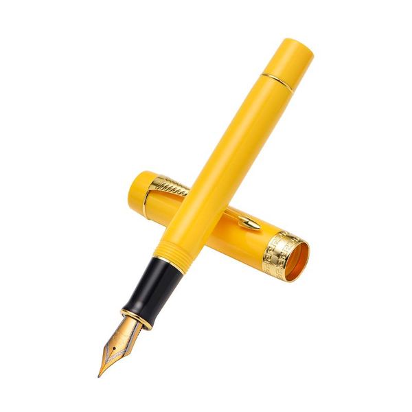 

fountain pens jinhao 100a resin pen orange ink arrow clip iridium ef/f/m/bent nib with converter for business office school home