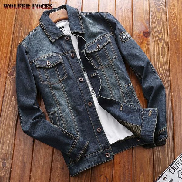 

men's jackets large clothing 2021 clothes men denim jacke man bombers bomber male mens and coats chaqueta vaquera, Black;brown