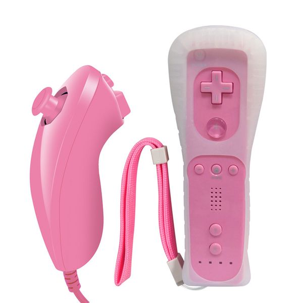 

wii console gamepad remote controller right and left gaming handle 2 in-1 game controllers remote+numchuck with accelerator