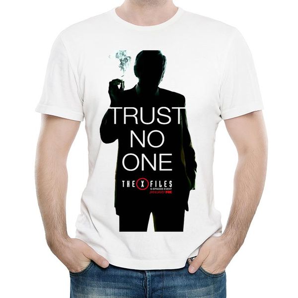 

men's t-shirts the x-files t shirt white color mens fashion short sleeve tv drama print logo t-shirt tees casual fun style clothes, White;black