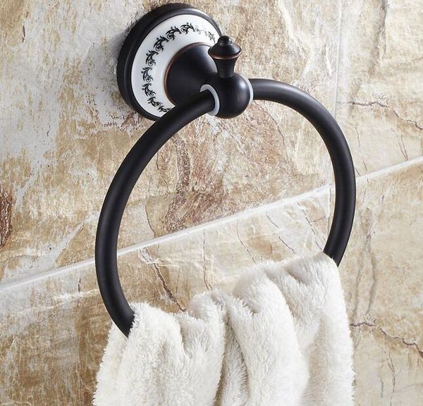 

wall mounted towel ring bathroom oil rubbed bronze bath rack accessory rings