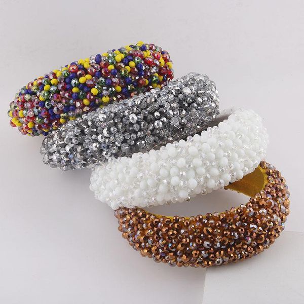 

hair clips & barrettes gorgeous thickened sponge crystal particles exaggerated band, ladies prom personality accessories 843, Golden;silver