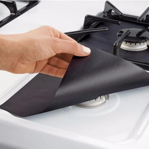 

mats & pads 4pcs/set kitchen burner gas hearth stoveportable protector liner cover cleaning reusable platform protect tool