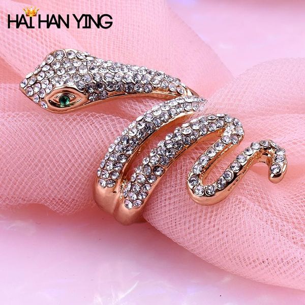 

cluster rings women's ring fashion gold snake rhinestone animal jewelry initial adjustable men's, Golden;silver