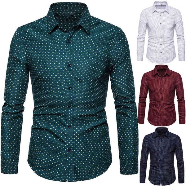 

men's shirts slim floral long sleeve shirt fashion business casual, White;black