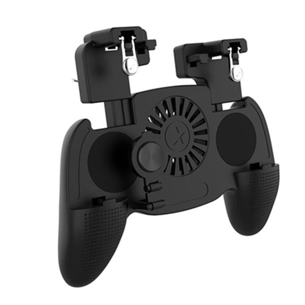 

game controllers & joysticks smart phone gaming trigger for pubg mobile gamepad fire aim key l1 r1 shooter controller cooler fan with 4000ma