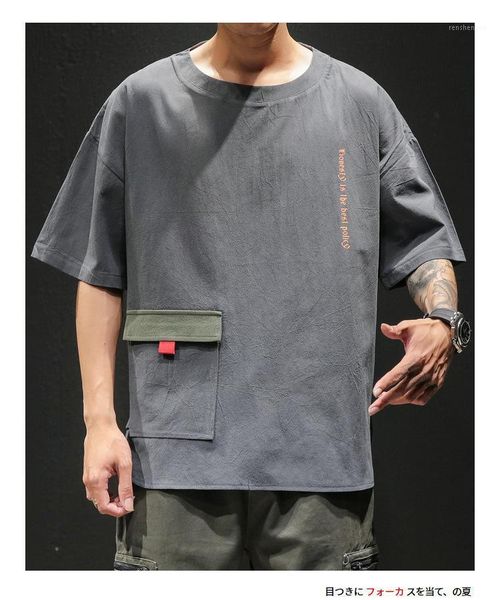 

fashion black wall round neck casual plus size trend loose daily sports short-sleeved t-shirt men's t-shirts, White;black