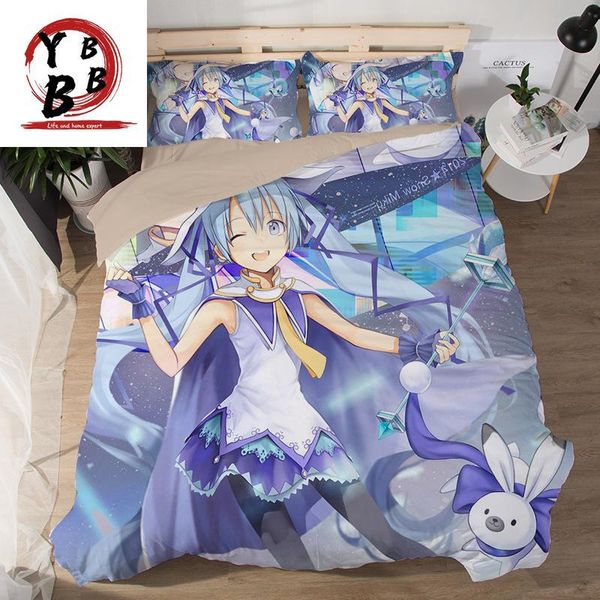 

bedding sets 2021 3/4pcs set anime bedclothes 3d print with pillow cases bed sheet linen duvet cover for 1.2m/1.5m