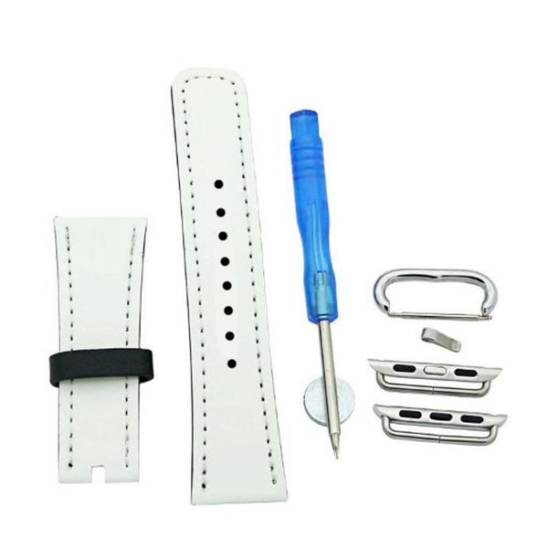 Correias inteligentes de sublimação em branco para iwatch 1 2 3 4 5 pulseiras de relógio de couro pu 38 40 42 44 mm faixa de substituição x1fk